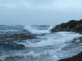 Liten storm ved Ytterlodden 1. juledag 2011.